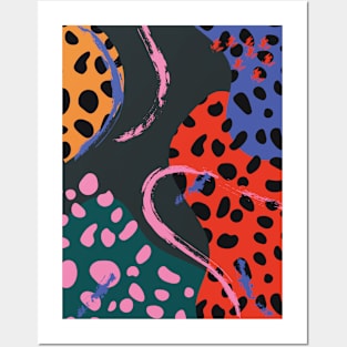 Colorful Retro Abstract Shapes 4 Posters and Art